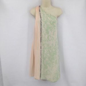 DVF Liluye Short Serpent stripe snake green dress